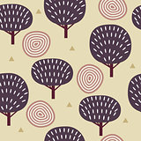 Seamless pattern in modern Scandinavian style. Vector background of north nature.