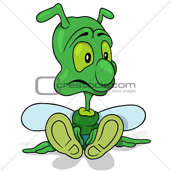 Sitting Green Beetle