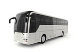 Right side - Bus Mock Up on White Background, 3D Illustration