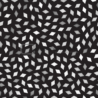 Vector Seamless Greyscale Rhombus Jumble Pattern