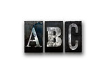 ABC Concept Isolated Letterpress Type