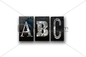 ABC Concept Isolated Letterpress Type