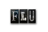 Flu Concept Isolated Letterpress Type