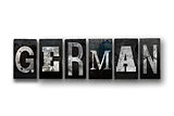 German Concept Isolated Letterpress Type