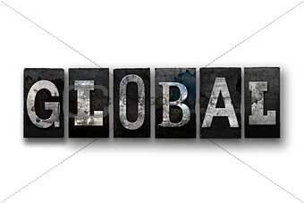 Global Concept Isolated Letterpress Type