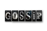 Gossip Concept Isolated Letterpress Type