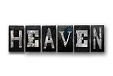 Heaven Concept Isolated Letterpress Type