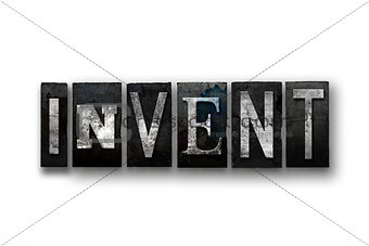Invent Concept Isolated Letterpress Type