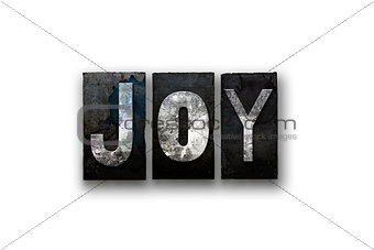 Joy Concept Isolated Letterpress Type