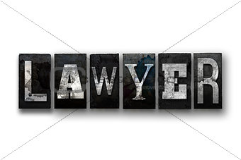 Lawyer Concept Isolated Letterpress Type