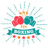 vintage logo for boxing