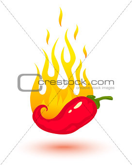 burning chili pepper