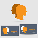 Vector icon with business card template.