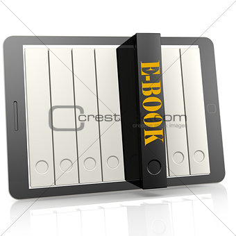 Book and tablet ebook concept