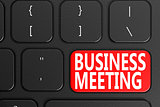 Business Meeting on black keyboard