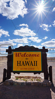 Welcome to Hawaii state concept