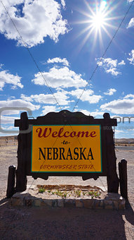 Welcome to Nebraska state concept