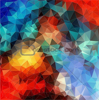 Color Abstract mosaic. triangle geometric background
