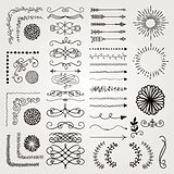 Set of Vector Decorative Hand Drawn Design Elements