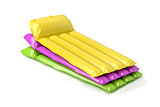 Beach mattresses with different colors 