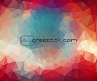 triangle geometric background. Color Abstract mosaic.