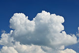 Cumulus clouds on blue sky