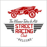 Street Racing club badge and design elements.