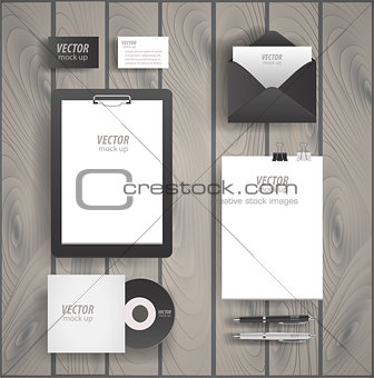 Premium corporate identity template set. Business stationery mock-up with logo . of envelope, card, folder, etc. Vector illustration.