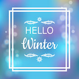 Hello winter card design