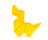 Yellow dog of origami