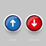 Arrows. Up and Down button  blue and red