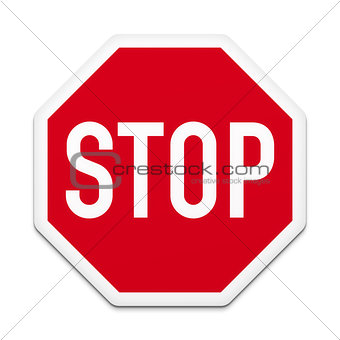 typical stop sign
