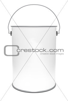 a white paint bucket