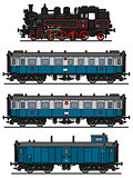 Old blue steam train