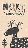 Merry Christmas deer card