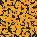 Seamless pattern with gold feathers.