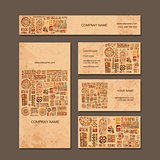 Business cards design, ethnic style