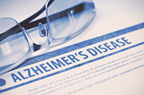 Alzheimers Disease. Medicine. 3D Illustration.