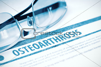 Osteoarthrosis. Medicine. 3D Illustration.