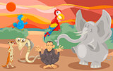 animals group cartoon illustration