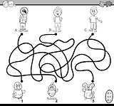 path maze coloring page