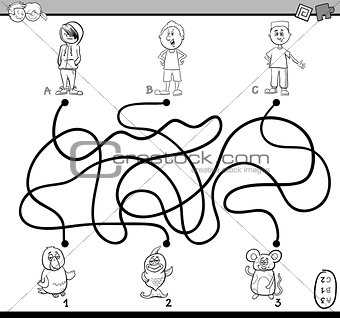 path maze coloring page