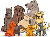 purebred dog characters group