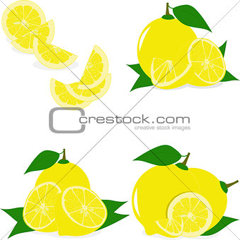 Lemon,  slices, set of lemons