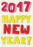 Happy New Year 2017 vector illustration