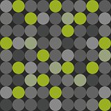 Tile vector pattern with polka dots on grey background