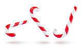 Christmas holiday caramel canes raster illustration, 3d