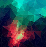 Color Abstract vector mosaic. triangle geometric background