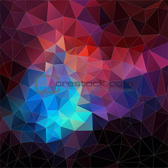 Abstract vector mosaic. triangle geometric background