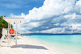 Pristine waters and white sand in Boracay